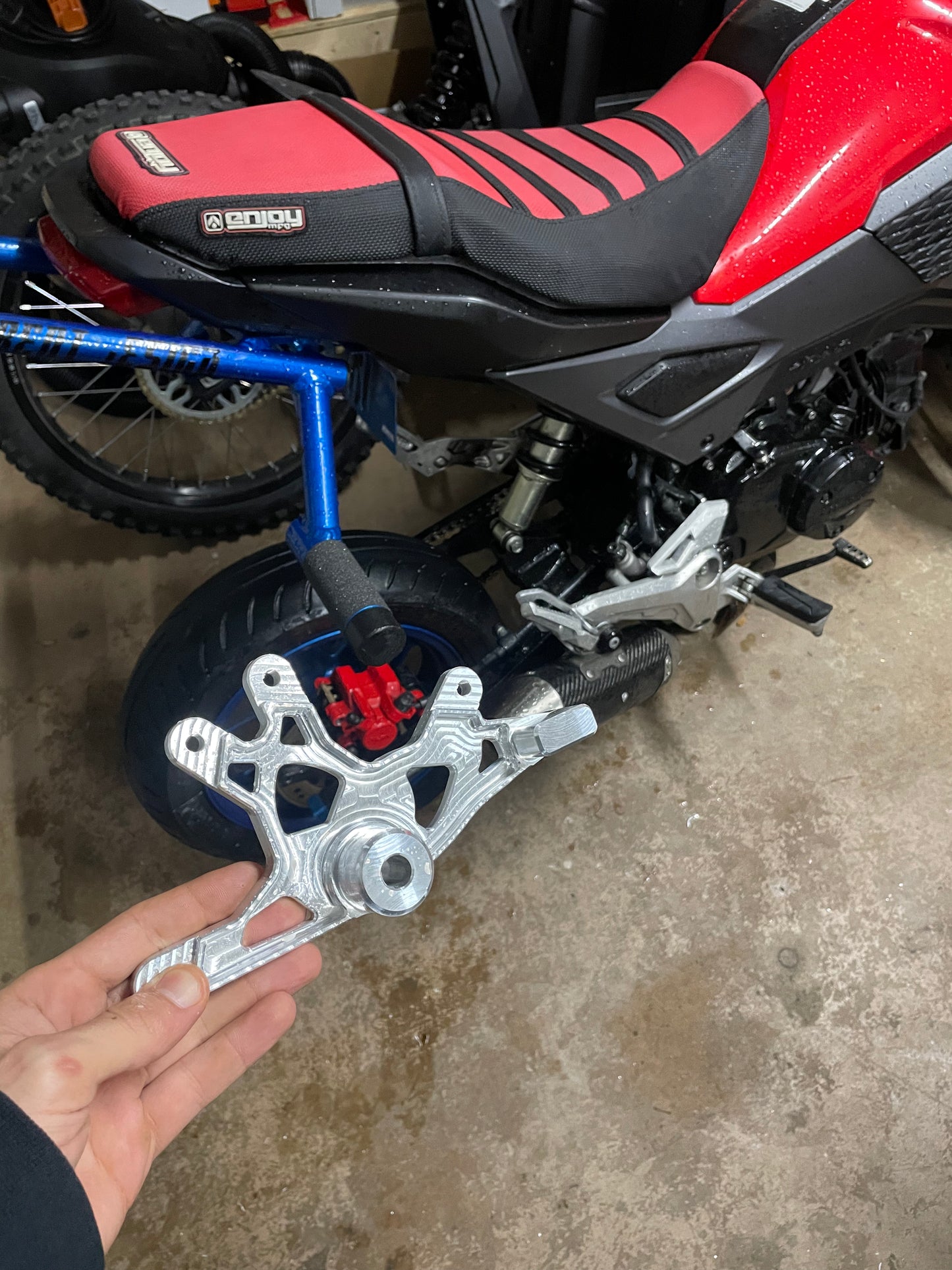 Honda Grom Stock Rotor Dual Caliper Bracket